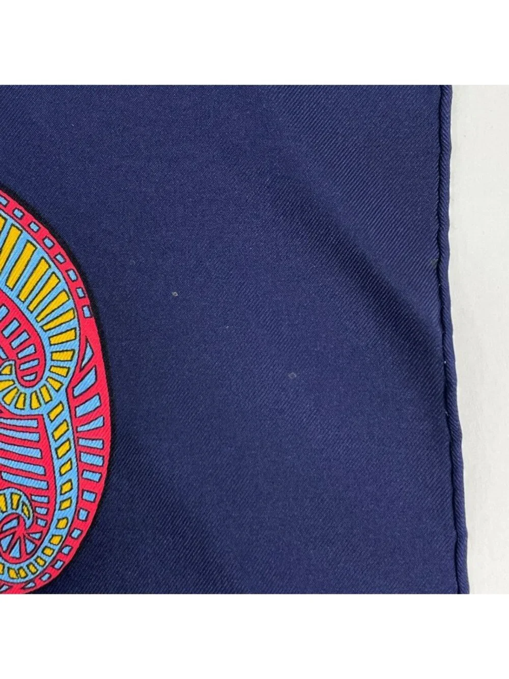 Hermes Carre 90 Art Des Steppes Scarf Silk Navy Multicolor